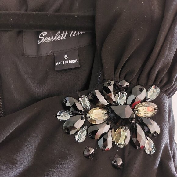 Elegant Evening Black Dress size 8 - Picture 6 of 6